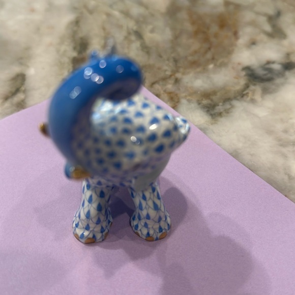 Perfect condition. Herend elephant with curled trunk 228